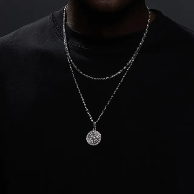 Vnox Layered Necklaces for Men - Shamz Glamour