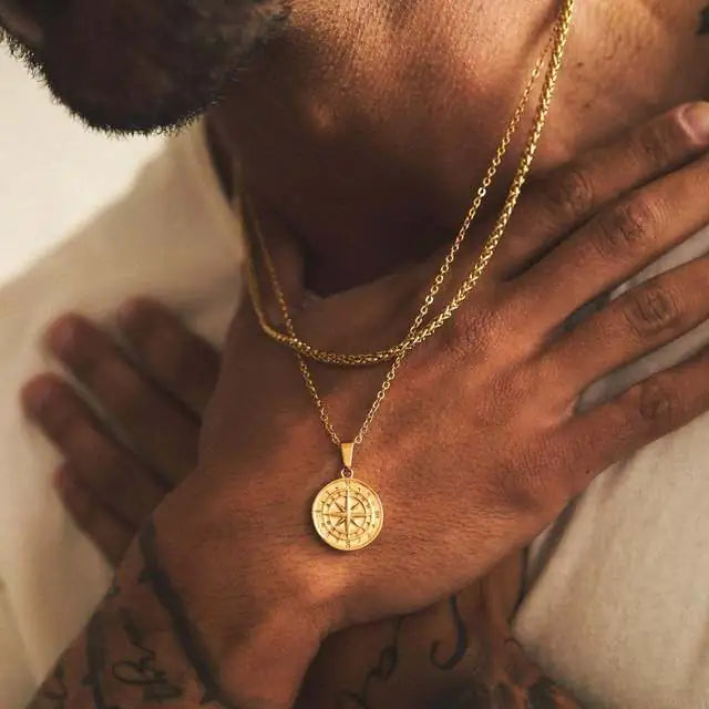 Vnox Layered Necklaces for Men - Shamz Glamour