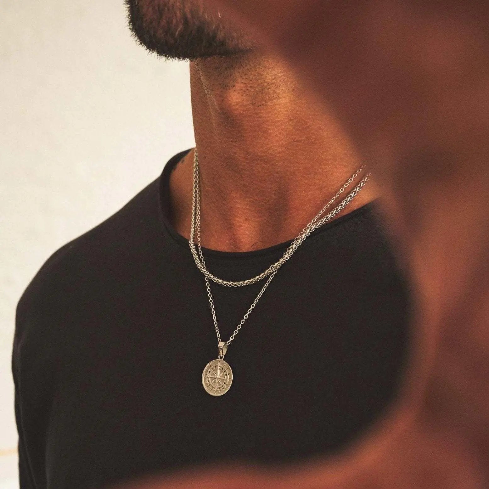 Vnox Layered Necklaces for Men - Shamz Glamour