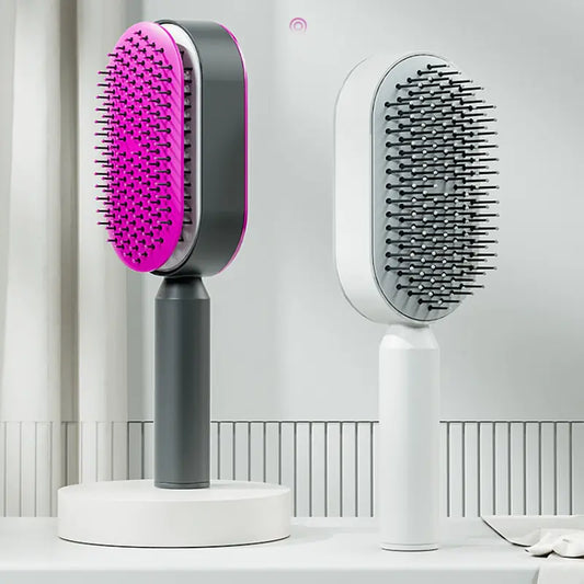 Self Cleaning Anti-Static Hair Brush - Shamz Glamour