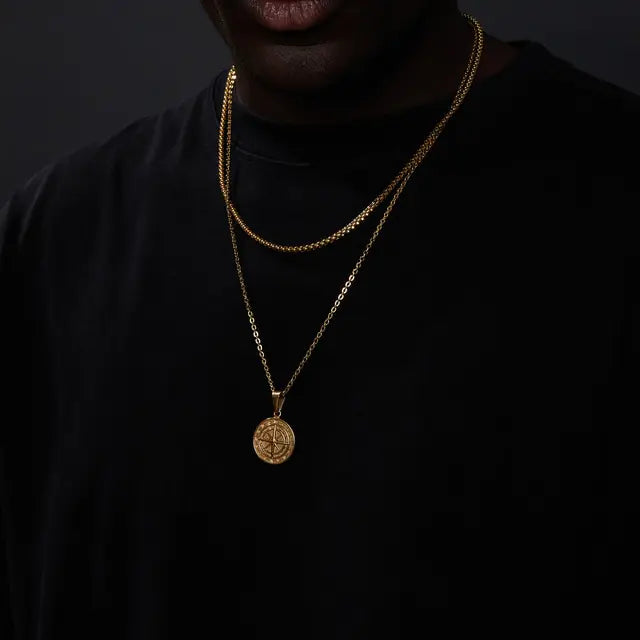 Vnox Layered Necklaces for Men - Shamz Glamour