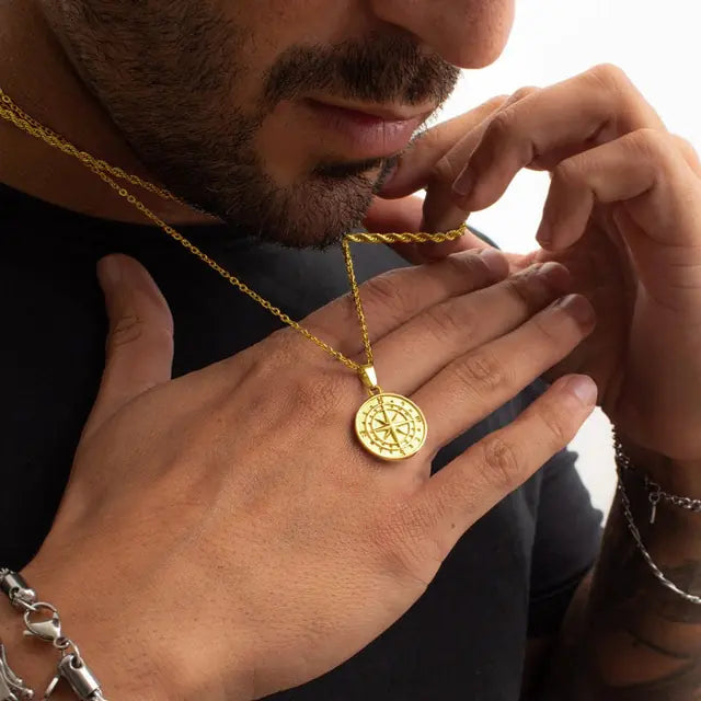 Vnox Layered Necklaces for Men - Shamz Glamour